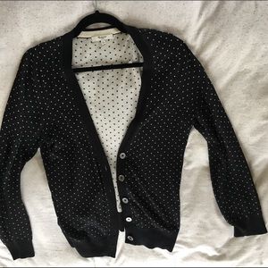 Madewell Button Up Black and White Cardigan
